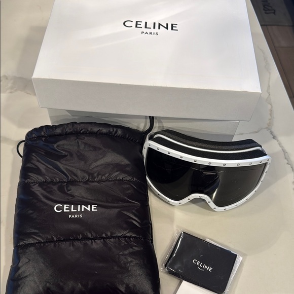 Celine Black and White Ski Goggles - Picture 1 of 6